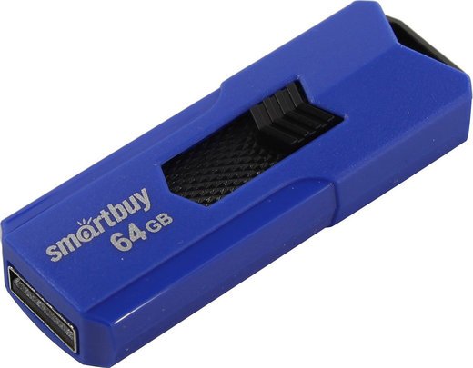 Флеш-накопитель Smartbuy Stream USB 2.0 64GB, синий фото