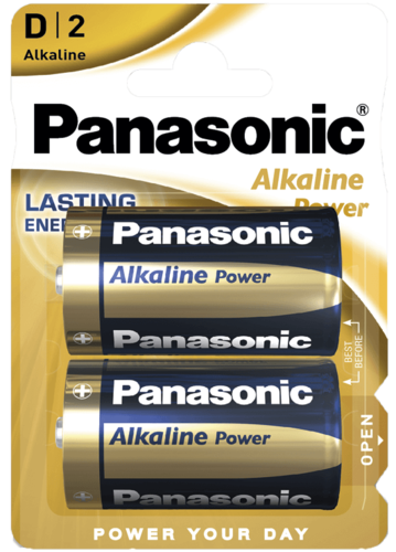 Батарейки Panasonic LR20REB/2BP D щелочные Alkaline power в блистере 2шт фото