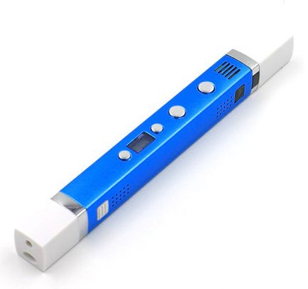 3D ручка Myriwell-3 RP100С с LCD-дисплеем, голубой металлик фото