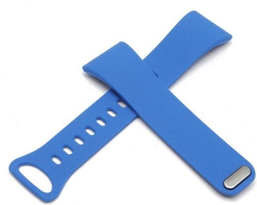 Силиконовый ремешок для часов Samsung Gear Fit 2 регулируемый, голубой фото