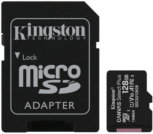 Карта памяти Kingston SDXC Canvas Select Plus Class 10 UHS-I U3 (100/85MB/s) 128GB фото