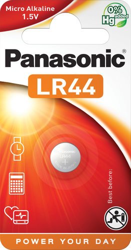 Батарейки Panasonic LR44EL/1BP дисковые щелочные Micro Alkaline в блистере 1шт фото