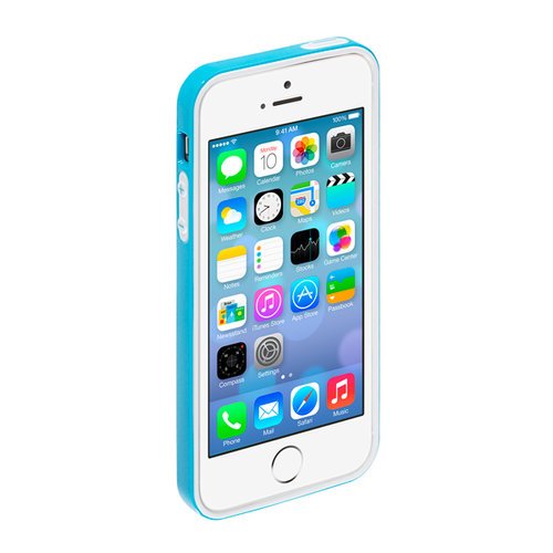 Чехол для iPhone 5/5s бампер синий, Deppa фото