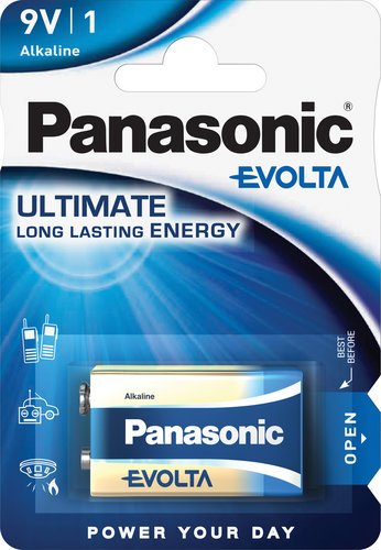Батарейки Panasonic 6LR61EGE/1BP 9V щелочные Evolta в блистере 1шт фото