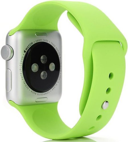 Ремешок силиконовый для Apple Watch 40мм, зеленый фото