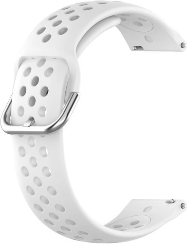 Спортивный силиконовый ремешок Bakeey 22 мм для часов Samsung Galaxy Watch 3 (41 и 45 мм), Amazfit GTS, белый фото
