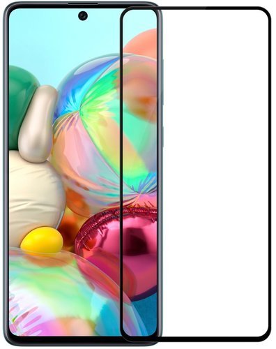 Защитное стекло для Samsung Galaxy A71 Full Screen Full Glue черный, BoraSco фото