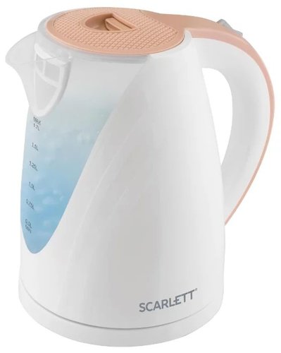 Чайник Scarlett SC-EK18P43 1.7л. 2200Вт белый/бежевый (пластик) фото
