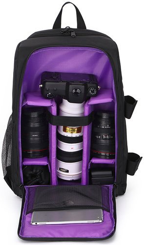 Рюкзак SLR для камеры для ноутбука, фиолетовый фото