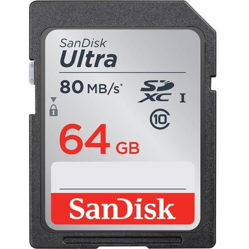 Карта памяти SanDisk SDXC Ultra Class 10 UHS-I U1 (80/10MB/s) 64GB фото