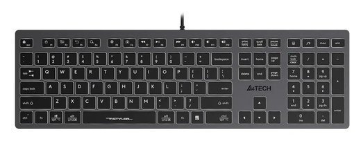 Клавиатура A4Tech Fstyler FX60, серый/неон фото