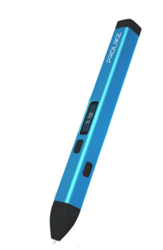 3D ручка Prolike с дисплеем, большой набор пластика, цвет голубой фото
