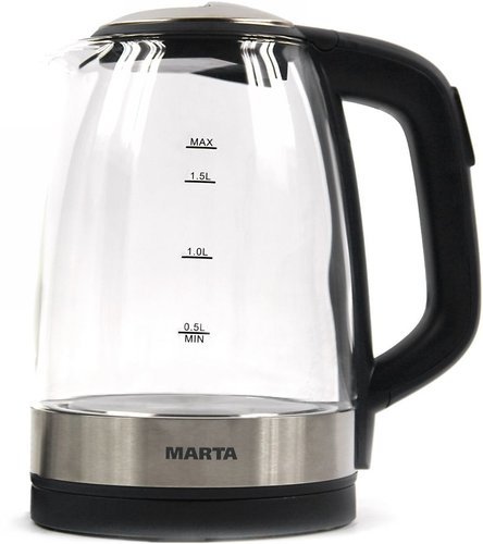 Чайник MARTA MT-1087 черный жемчуг фото