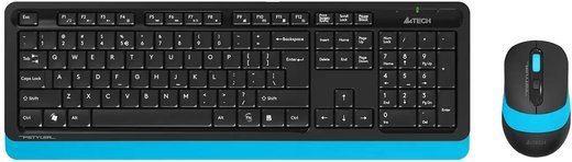 Клавиатура + мышь A4Tech Fstyler FG1010, черный/синий фото