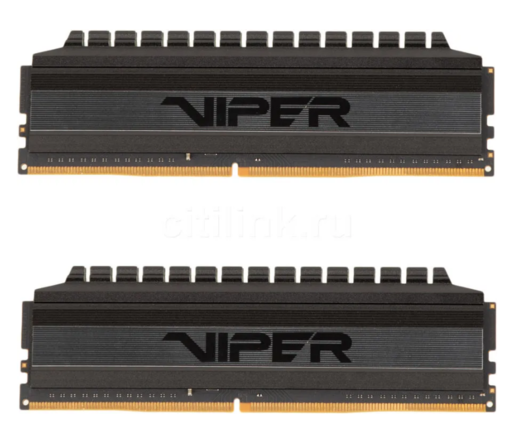 Память оперативная DDR4 16Gb (2x8Gb)Patriot Viper 4 Blackout 4000MHz (PVB416G400C9K) фото