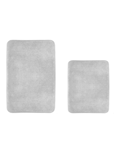 Набор ковриков для ванной и туалета с эффектом памяти Home One 51х81, 43х61, светло-серый фото