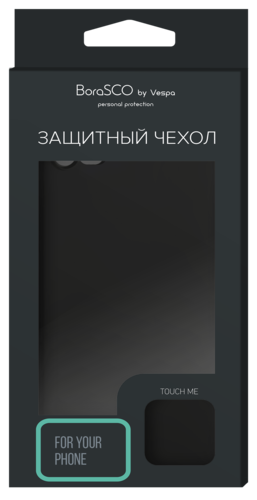 Чехол для смартфона Samsung Galaxy A50 силиконовый (матовый) черный, BoraSCO фото