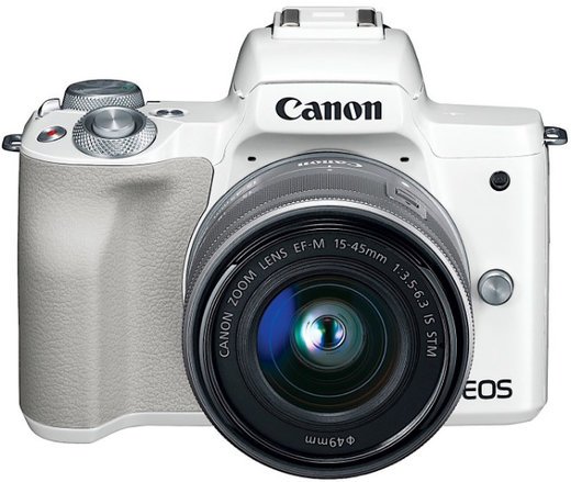 Беззеркальный фотоаппарат Canon EOS M50 kit EF-M 15-45mm f/3.5-6.3 IS STM белый фото
