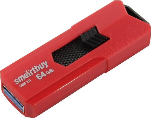 Флеш-накопитель Smartbuy Stream USB 3.0 64GB, красный фото
