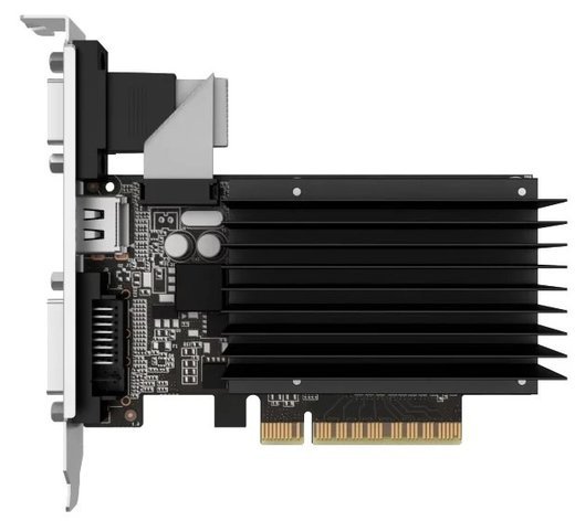 Видеокарта Palit PCI-E PA-GT710-2GD3H nVidia GeForce GT 710 2048Mb 64bit DDR3 954/1600 DVIx1/HDMIx1/CRTx1/HDCP фото