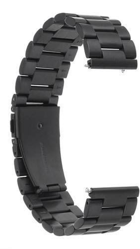 Ремешок Bakeey для часов Fitbit Versa, нержавеющая сталь, черный, 28 мм фото