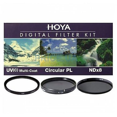 Набор из 3 фильтров Hoya (UV(C) HMC Multi, PL-CIR, NDX8) 49mm фото