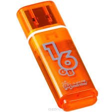 Флеш-накопитель Smartbuy Glossy series 16GB Orange, оранжевый фото
