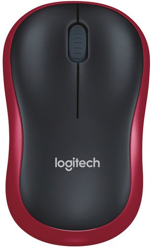 Беспроводная мышь Logitech M185, красный фото