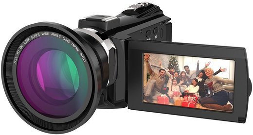Цифровая камера Andoer 524KM 4K 1080P 48MP WiFi с объективом, черный фото