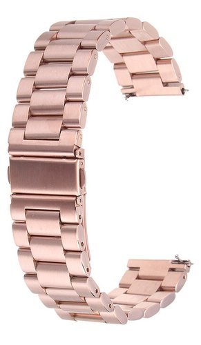 Ремешок Bakeey для часов Fitbit Versa, нержавеющая сталь, розовое золото, 28 мм фото