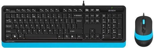 Клавиатура + мышь A4Tech Fstyler F1010, черный/синий фото