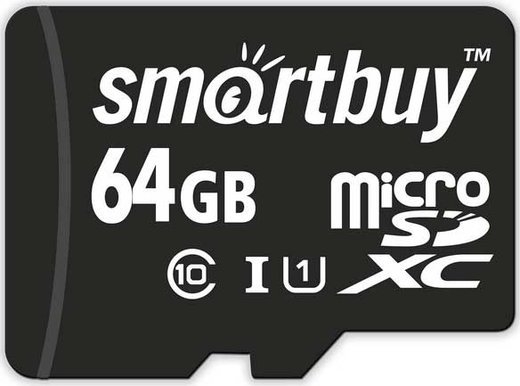 Карта памяти Smartbuy microSDXC Class 10 (10/10MB/s) 64GB фото