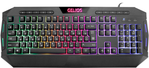 Проводная игровая клавиатура Gelios GK-174DL RU,радужная подсветка фото