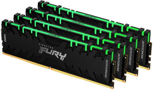 Память оперативная DDR4 32Gb (4x8Gb) Kingston Fury Beast RGB 3000MHz CL15 (KF430C15RBAK4/32) фото