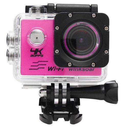 Экшн камера SJ8000, водонепроницаемая, розовый фото