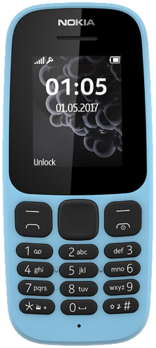 Мобильный телефон Nokia 105 Single Sim (2017) Голубой фото