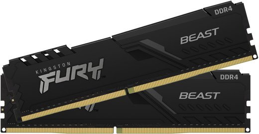 Память оперативная DDR4 32Gb (2x16Gb) Kingston Fury Beast Black 3600MHz CL18 (KF436C18BBK2/32) фото