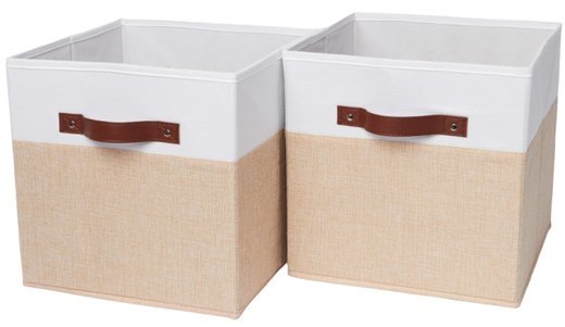 Набор складных коробок для хранения Home One, 30х30х30см, 2шт. белый-бежевый фото