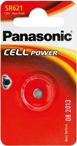 Батарейки Panasonic SR-621EL/1B дисковые серебряно-оксидные SILVER OXIDE в блистере 1шт фото