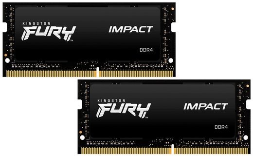 Память оперативная DDR4 SO-DIMM 16Gb (2x8Gb) Kingston Fury Impact 2666MHz CL15 (KF426S15IBK2/16) фото