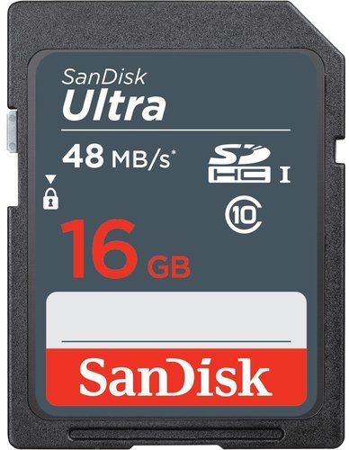 Карта памяти SanDisk SDHC Ultra Class 10 UHS-I U1 (48/10MB/s) 16GB фото