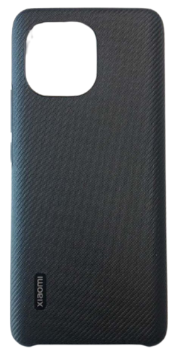 Чехол-накладка для Xiaomi Mi11 черный Rugged Vegan Leather Case (Carbon Black) BHR4981GL, Xiaomi фото