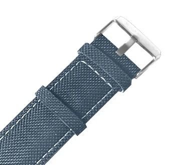 Кожаный ремешок с нейлоновым покрытием для часов Xiaomi Watch, 22 мм, синий фото