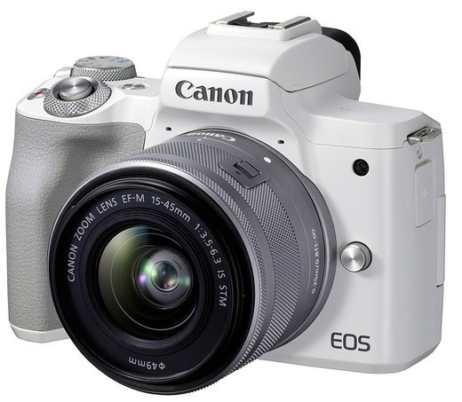 Беззеркальный фотоаппарат Canon EOS M50 Mark II kit EF-M 15-45mm f/3.5-6.3 IS STM белый (( фото