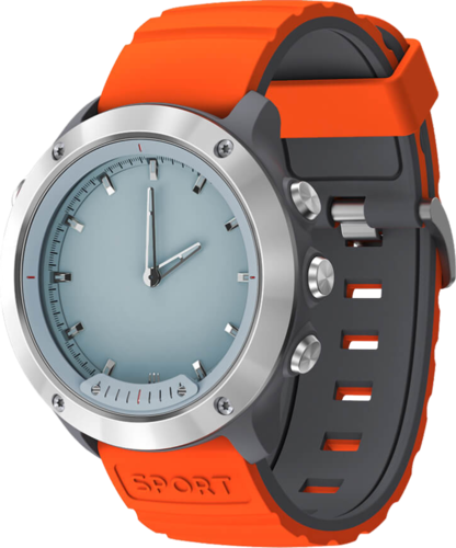 Умные часы GEOZON Hybrid, серебристый, черный, оранжевый фото