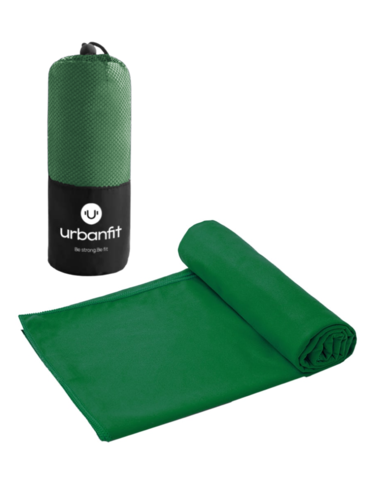 Полотенце спортивное охлаждающее Urbanfit, 50х100, микрофибра, темно-зеленый фото