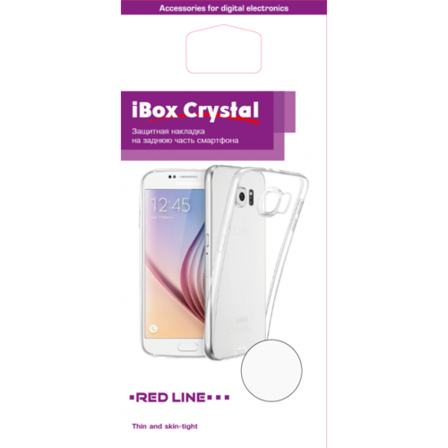 Чехол для смартфона HTC Desire 620 Silicone iBox Crystal (прозрачный), Red Line фото