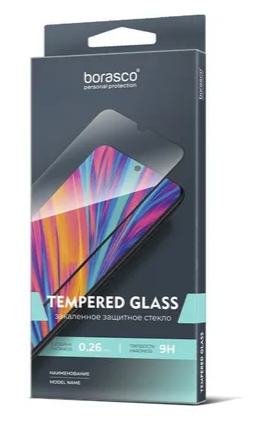 Защитное стекло для iPhone 15 Pro FULL GLUE черный, BoraSCO фото