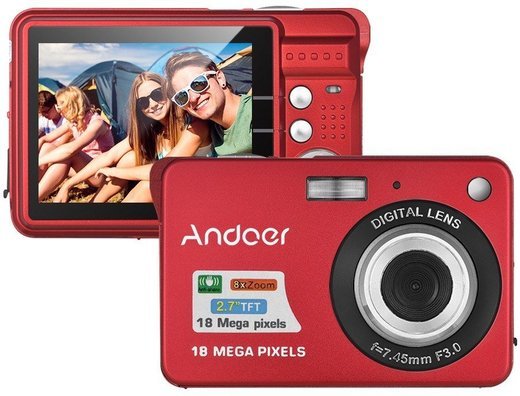 Цифровая камера Andoer 18M 720P HD, красный фото