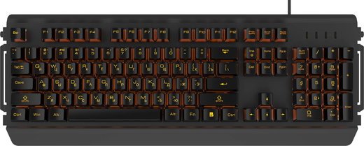 Игровая клавиатура HIPER GK-5 Paladin (USB, Xianghu Blue switches, Янтарная подсветка, Влагозащита) фото